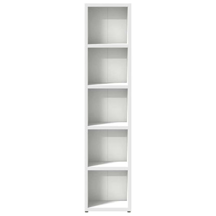cd-reoler 2 stk. 21x16x93,5 cm konstrueret træ hvid