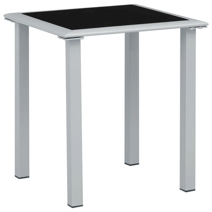 liggestole 2 stk. med bord aluminium cremefarvet