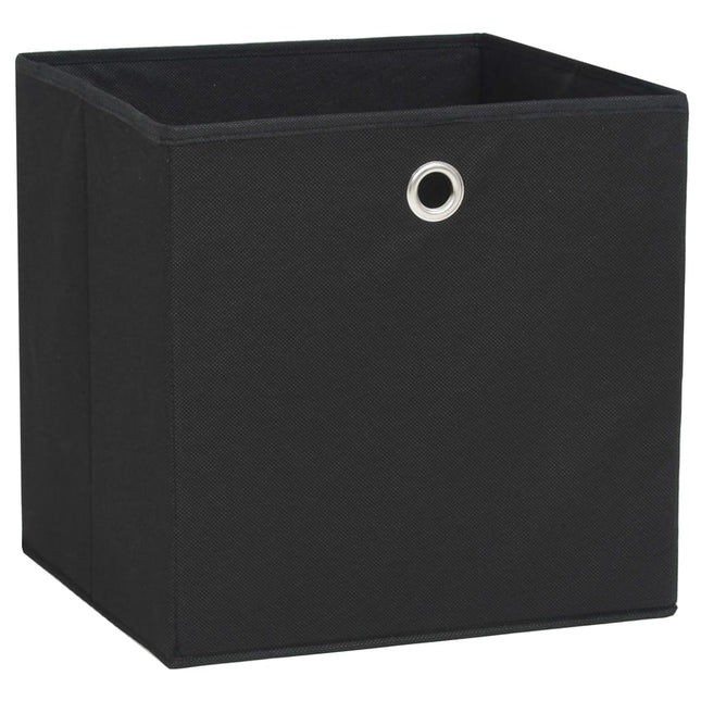 opbevaringskasser 10 stk. ikke-vævet stof 28x28x28 cm sort