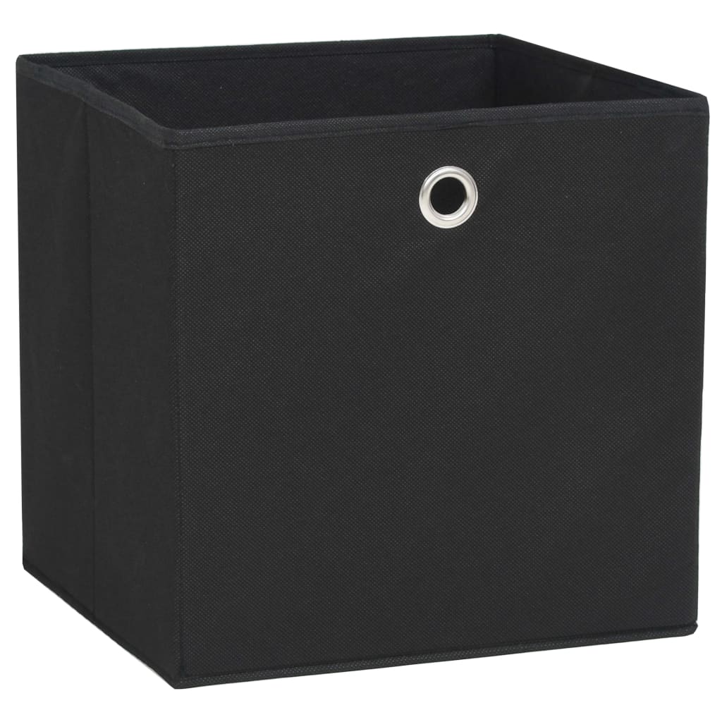 opbevaringskasser 10 stk. ikke-vævet stof 28x28x28 cm sort