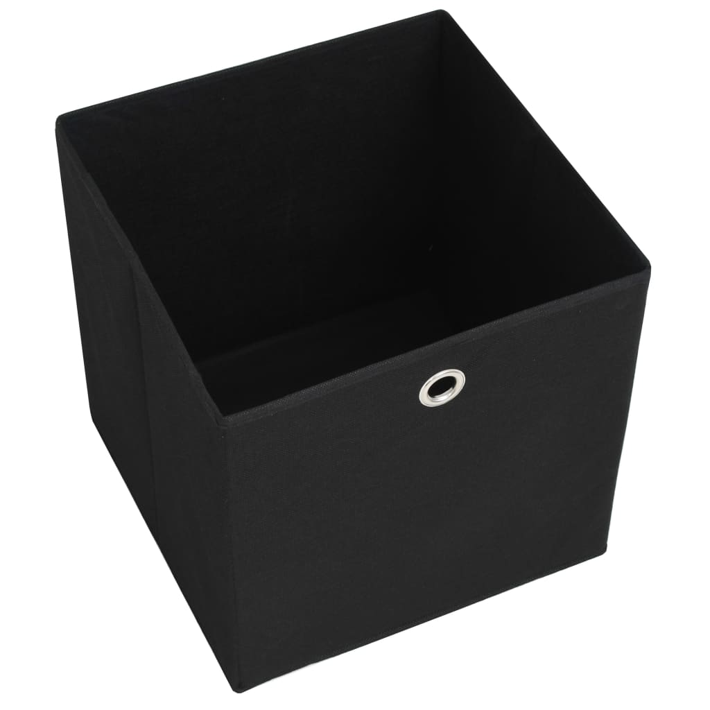 opbevaringskasser 10 stk. ikke-vævet stof 28x28x28 cm sort