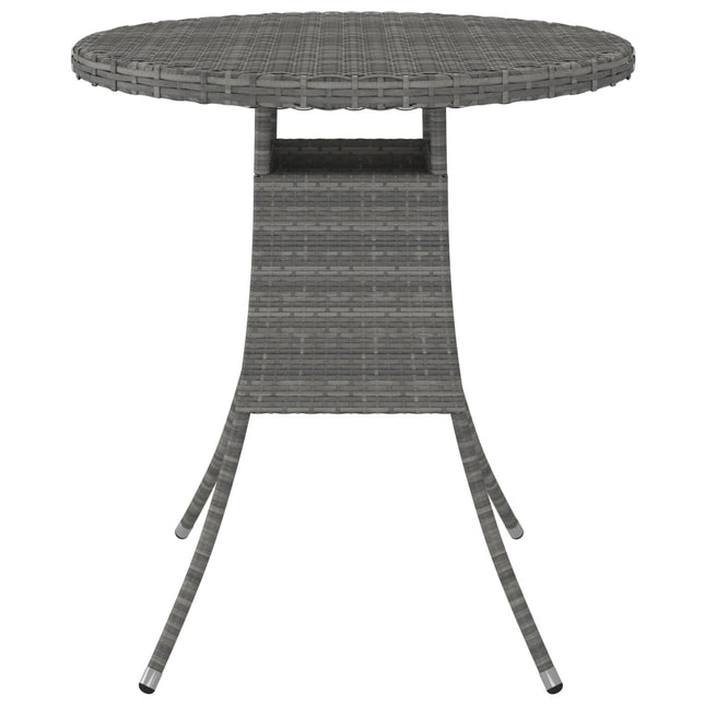 havebord 70x70x73 cm polyrattan grå