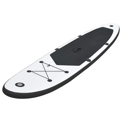 oppusteligt paddleboardsæt sort og hvid