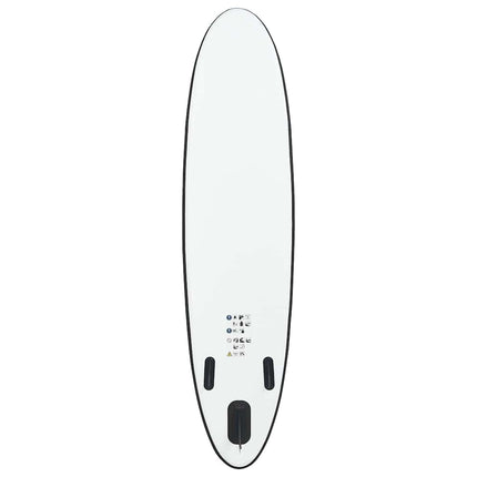 oppusteligt paddleboardsæt sort og hvid