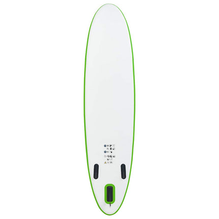 oppusteligt paddleboard grøn og hvid