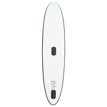 oppusteligt paddleboard med sejl sort og hvid