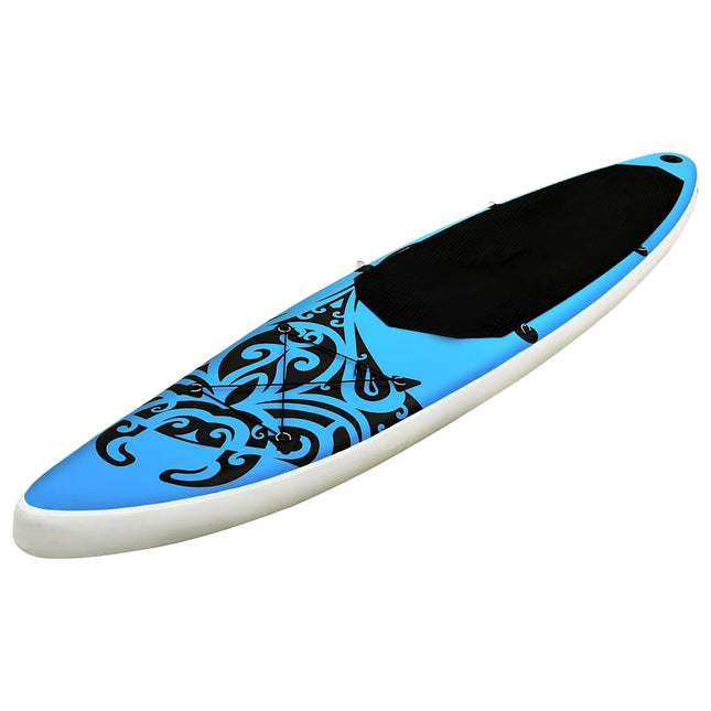 oppusteligt paddleboardsæt 305x76x15 cm blå