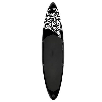 oppusteligt paddleboardsæt 305x76x15 cm sort