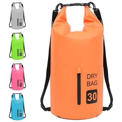 vandtæt tørpose m. lynlås 30 l PVC orange
