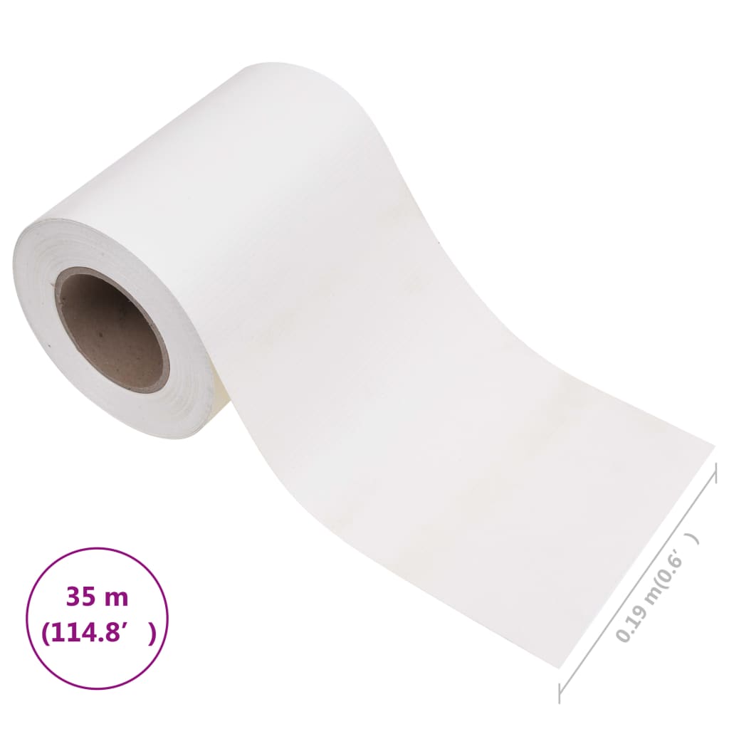 haveskærm 35x0,19 m PVC hvid