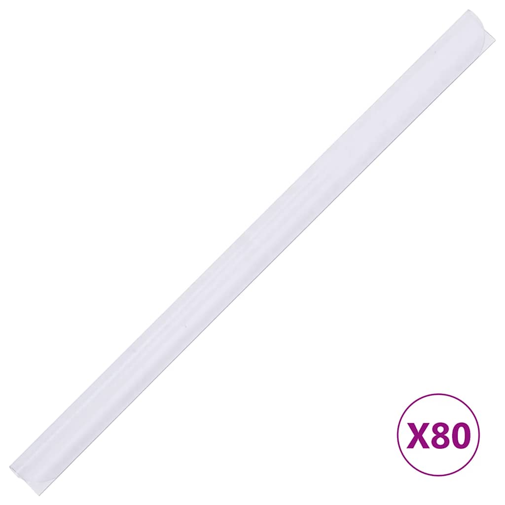 haveskærm 35x0,19 m 4 stk. PVC hvid