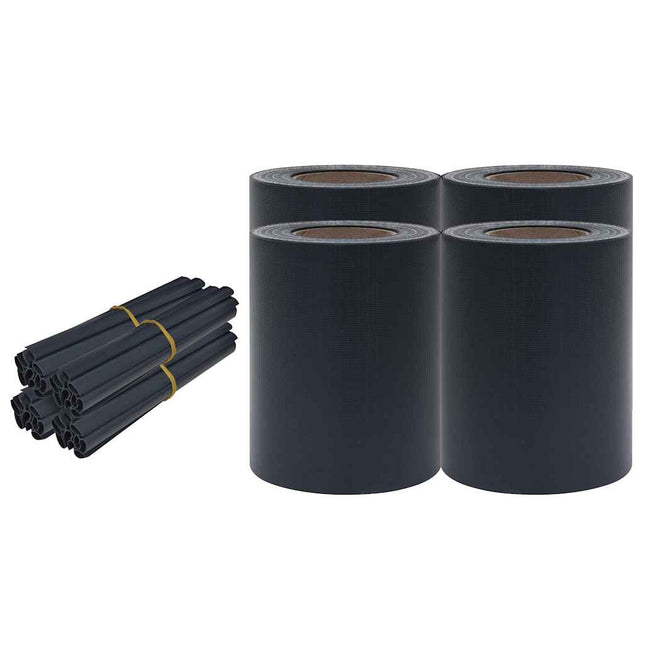 privatlivslister PVC 140x0,19 m mat mørkegrå