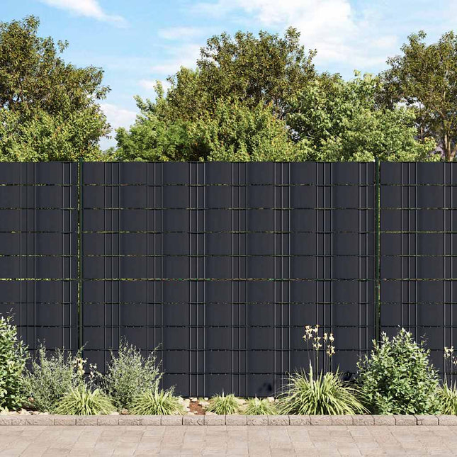 privatlivslister PVC 140x0,19 m mat mørkegrå