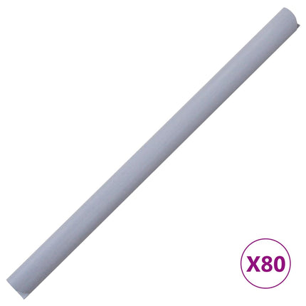 haveskærm 35x0,19 m 4 stk. PVC mat lysegrå