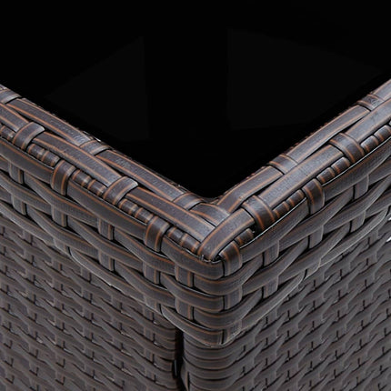 havebord polyrattan brun