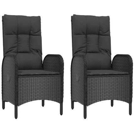 havestole 2 stk. polyrattan sort