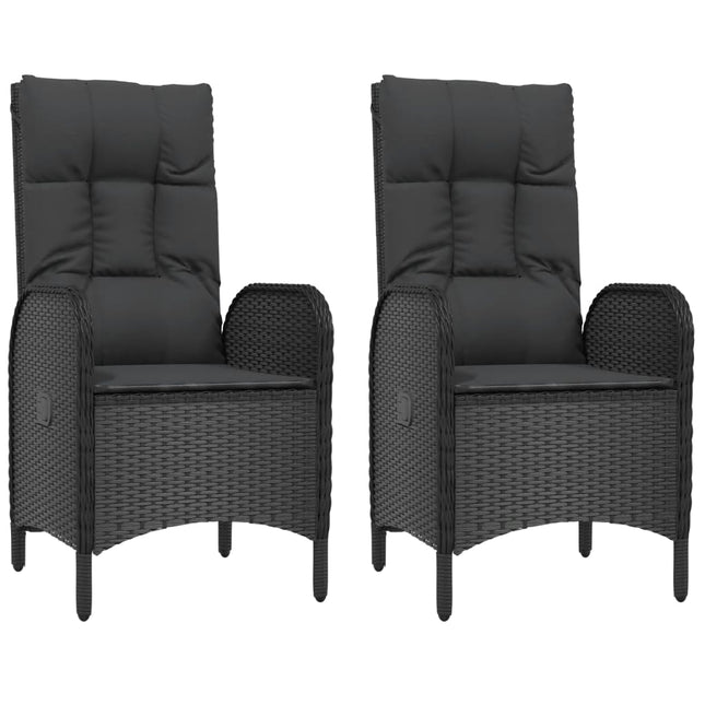 havestole 2 stk. polyrattan sort