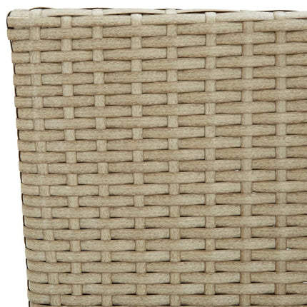 spisebordsstole til haven 4 stk. polyrattan beige