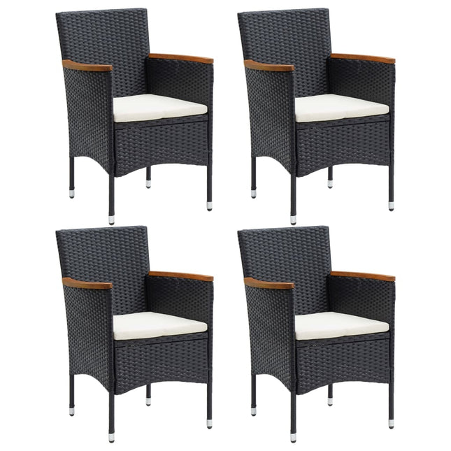havestole 4 stk. polyrattan sort