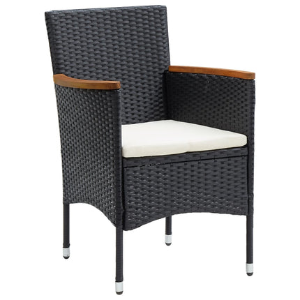 havestole 4 stk. polyrattan sort