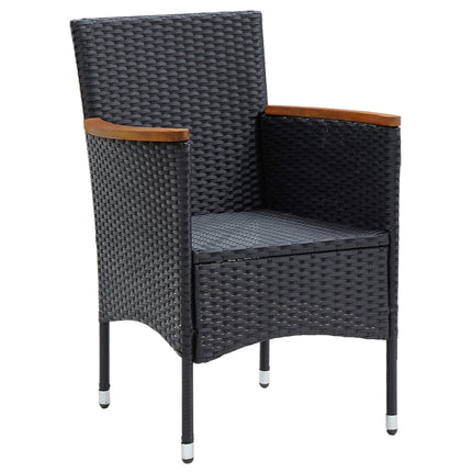 havestole 4 stk. polyrattan sort
