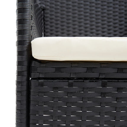 havestole 4 stk. polyrattan sort
