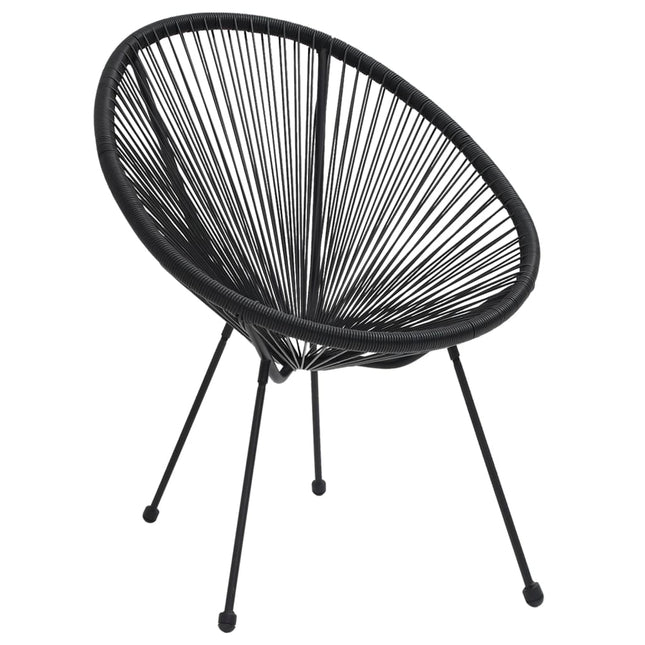 havestole 2 stk. rattan sort