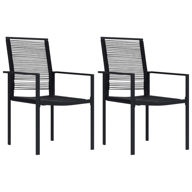 havestole 2 stk. PVC-rattan sort