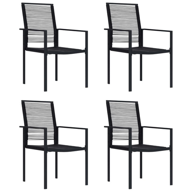 havelamper 4 stk. PVC-rattan sort