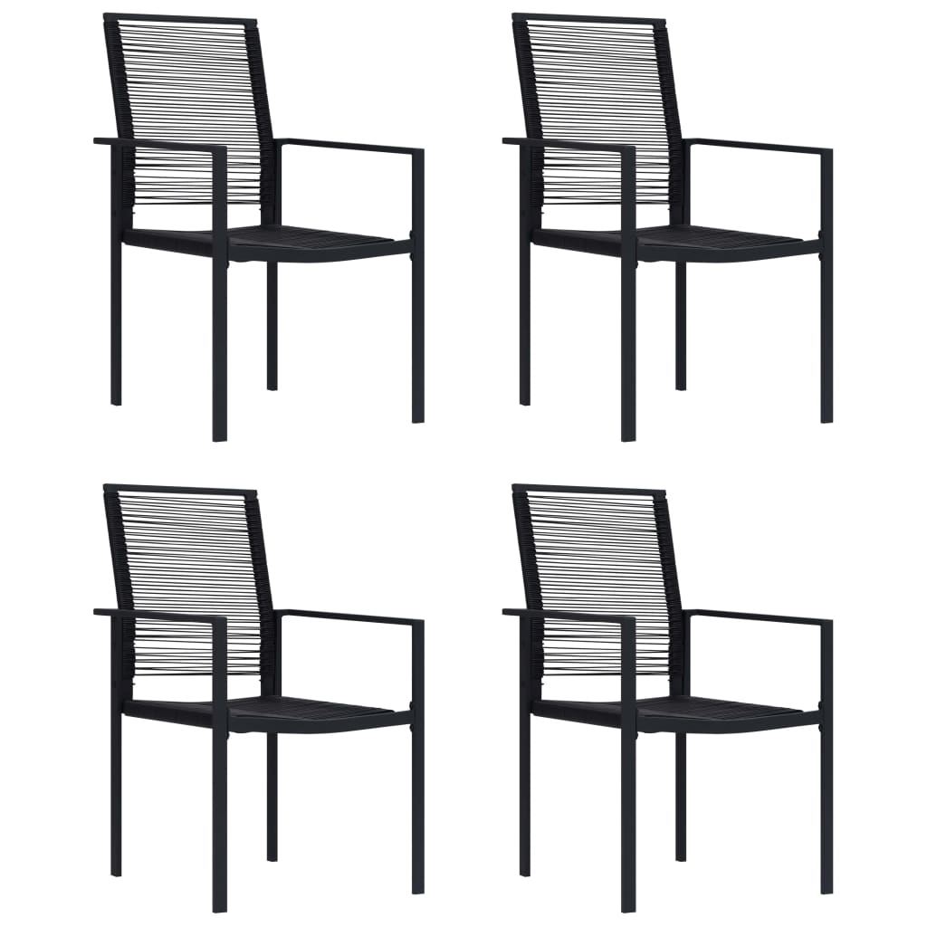 havelamper 4 stk. PVC-rattan sort