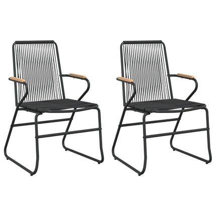 havestole 2 stk. 58x59x85,5 cm PVC-rattan sort