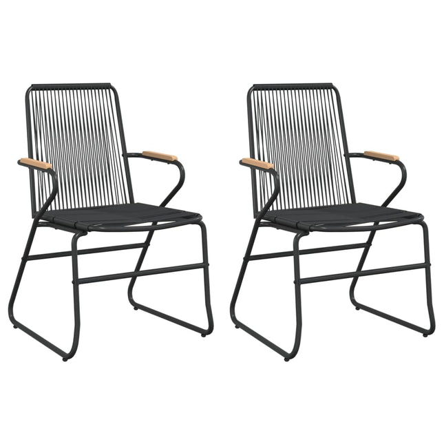 havestole 2 stk. 58x59x85,5 cm PVC-rattan sort