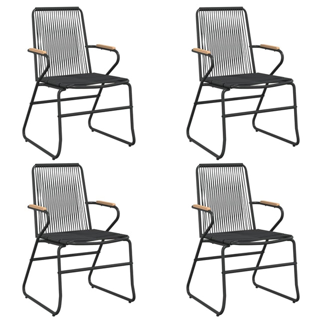 havestole 4 stk. 58x59x85,5 cm PVC-rattan sort