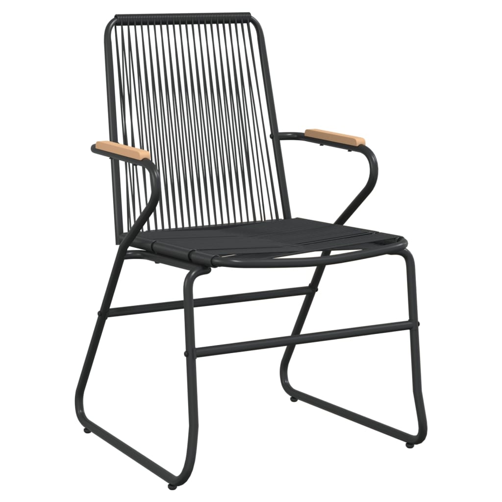 havestole 4 stk. 58x59x85,5 cm PVC-rattan sort