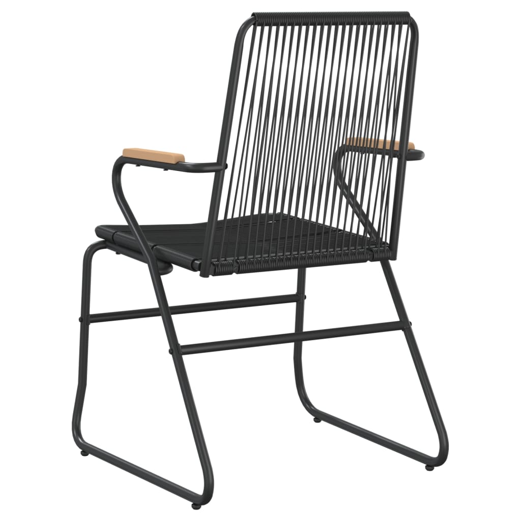 havestole 4 stk. 58x59x85,5 cm PVC-rattan sort