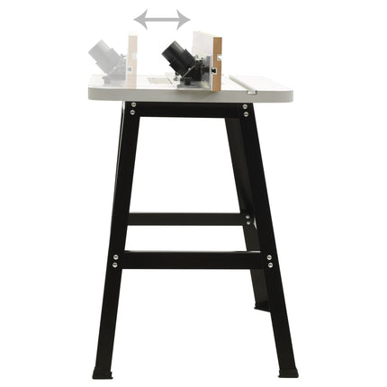overfræserbord 81x61x88 cm stål og MDF