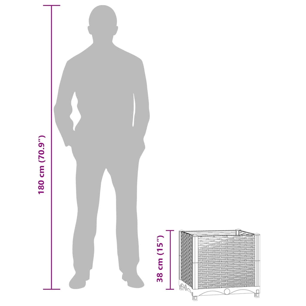 højbed 40x40x38 cm polypropylen
