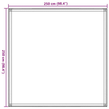 telttæppe 250x250 cm HDPE beige