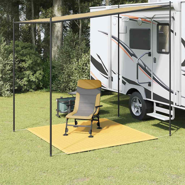 telttæppe 250x250 cm HDPE beige