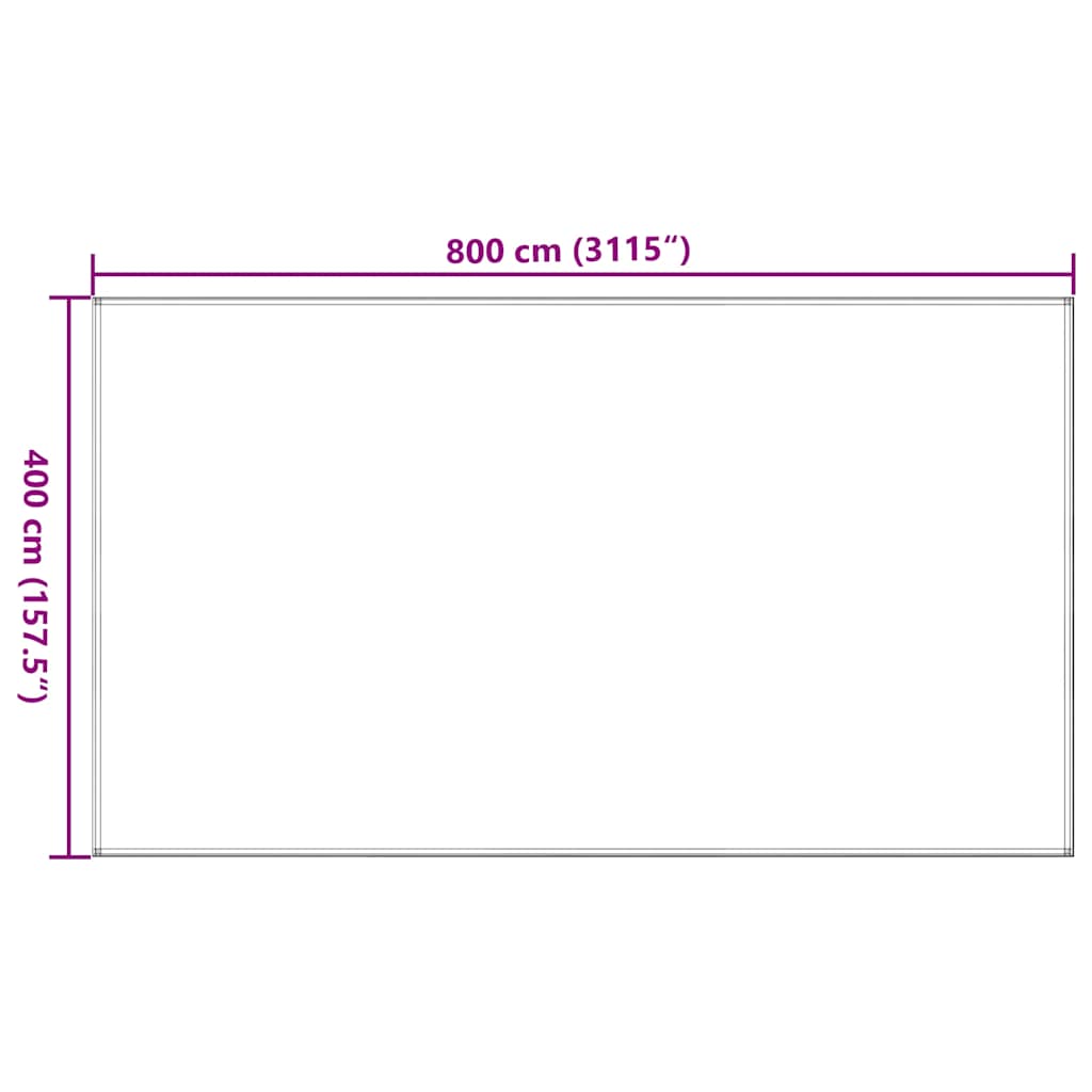 telttæppe 400x800 cm HDPE brun