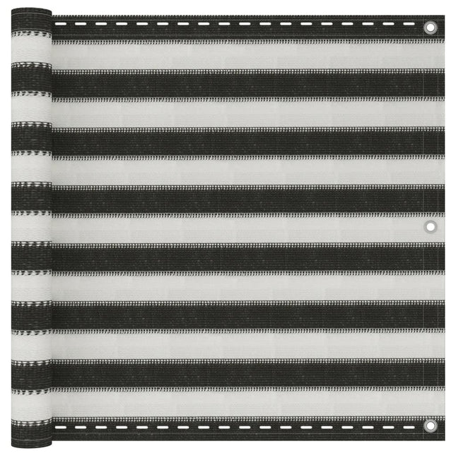 altanafskærmning HDPE 90x300 cm antracitgrå og hvid
