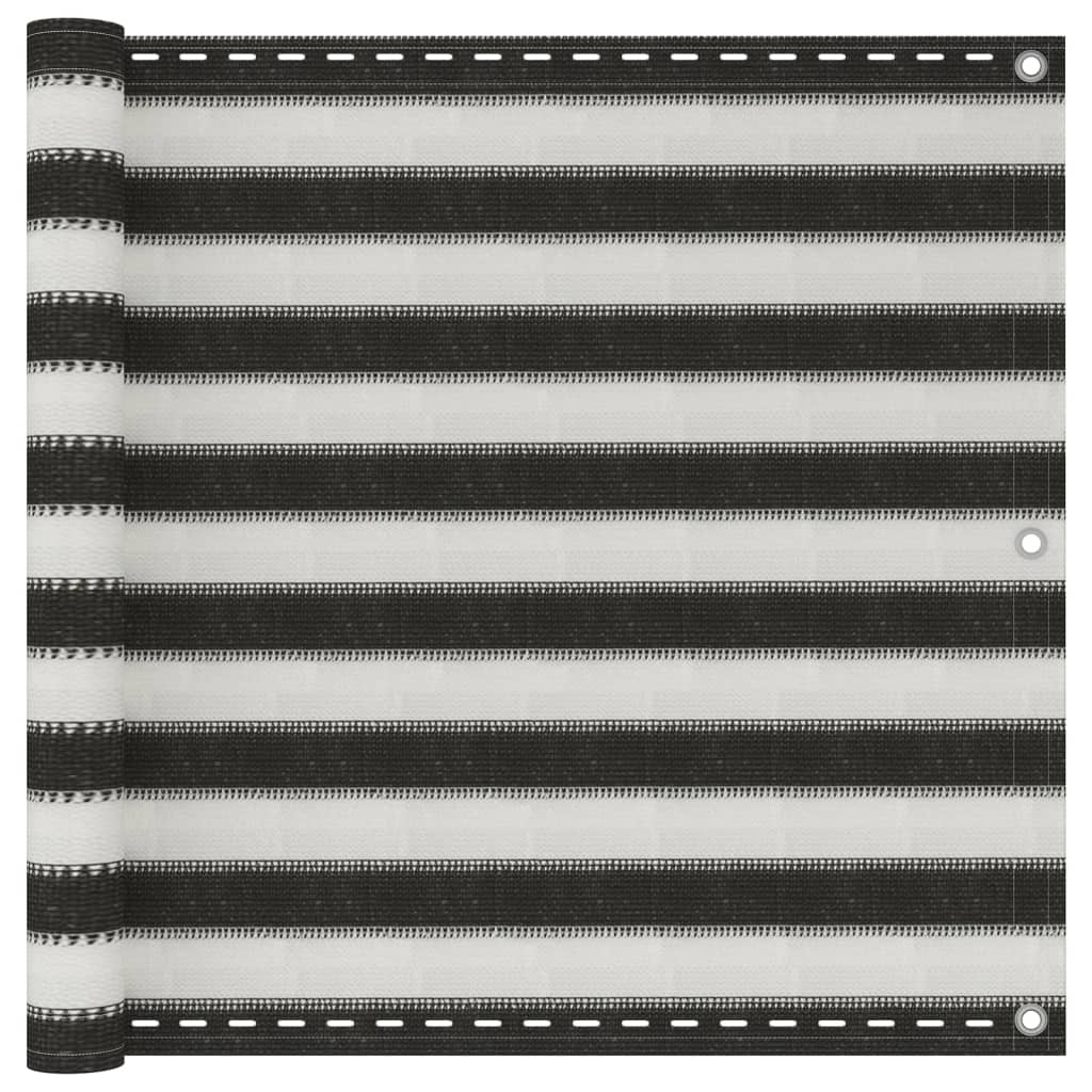 Altanafskærmning Hdpe Antracitgrå Og Hvid - 90 x 500 cm