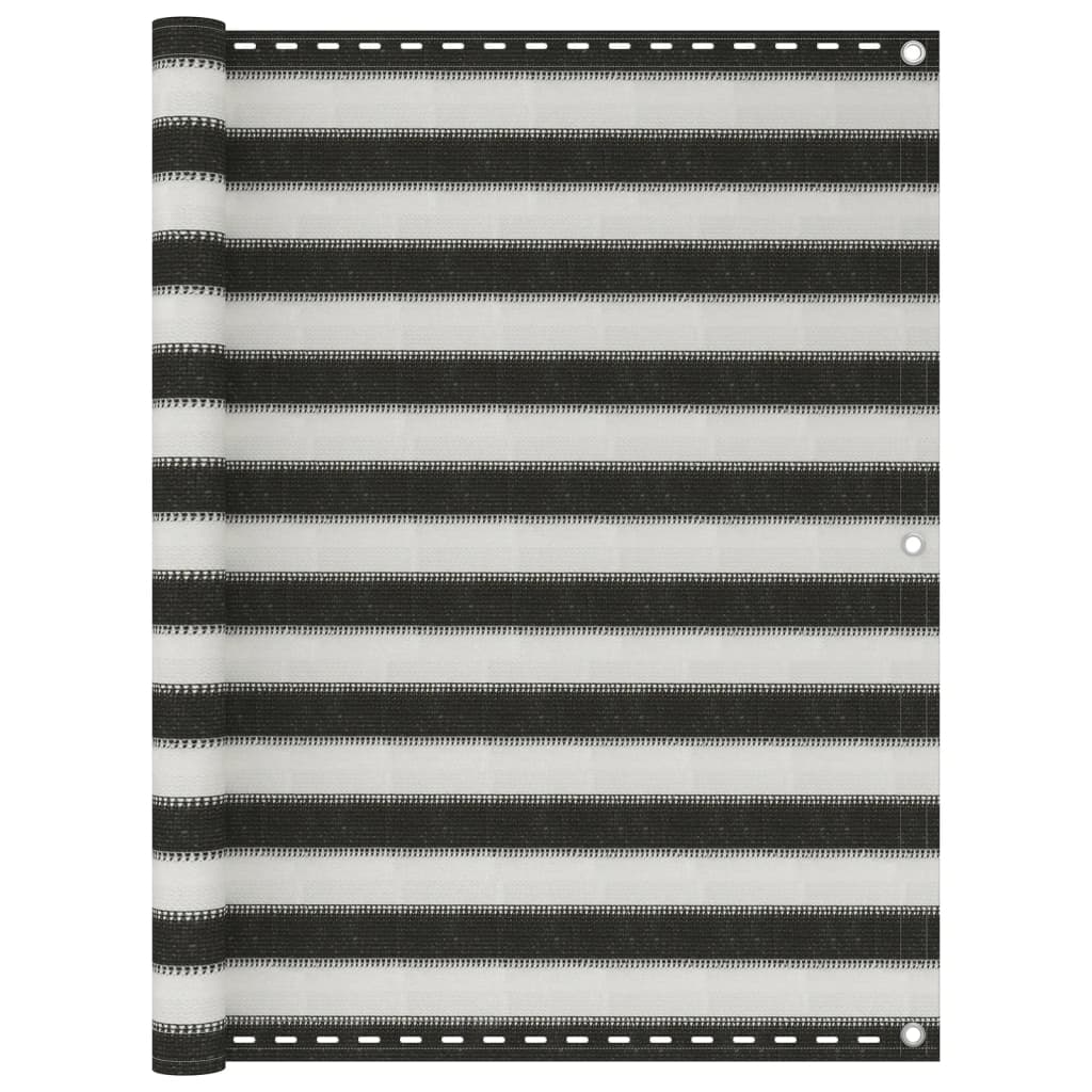 Altanafskærmning Hdpe Antracitgrå Og Hvid - 120 x 300 cm