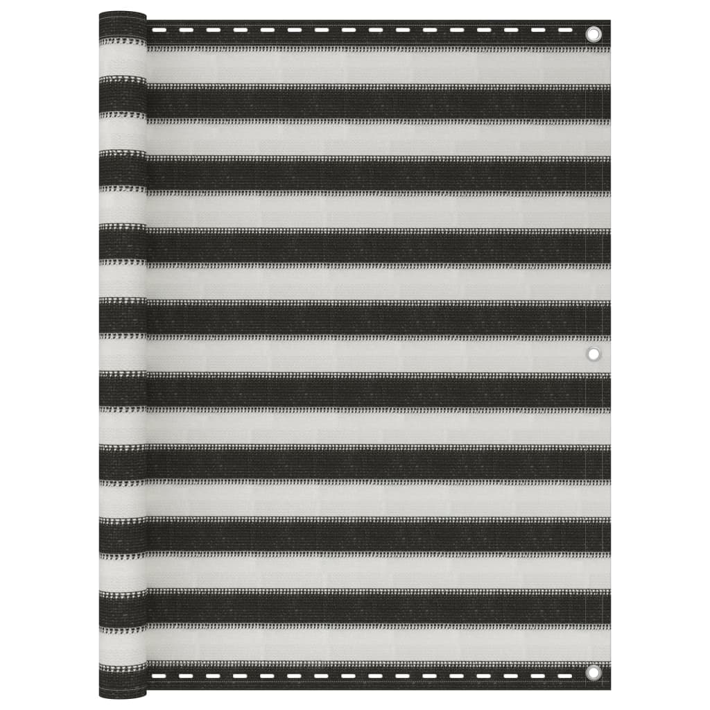 Altanafskærmning Hdpe Antracitgrå Og Hvid - 120 x 500 cm