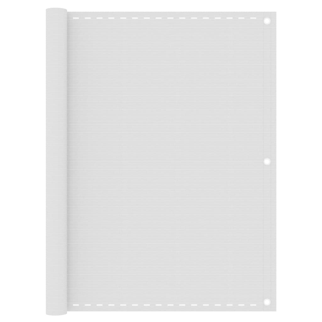 altanafskærmning 120x600 cm HDPE hvid billede