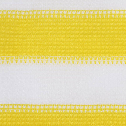 altanafskærmning 120x600 cm HDPE gul og hvid