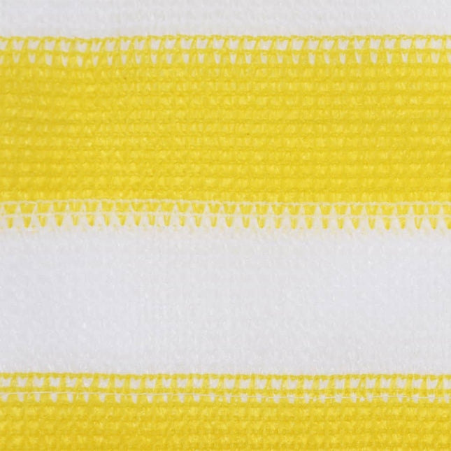 altanafskærmning 120x600 cm HDPE gul og hvid