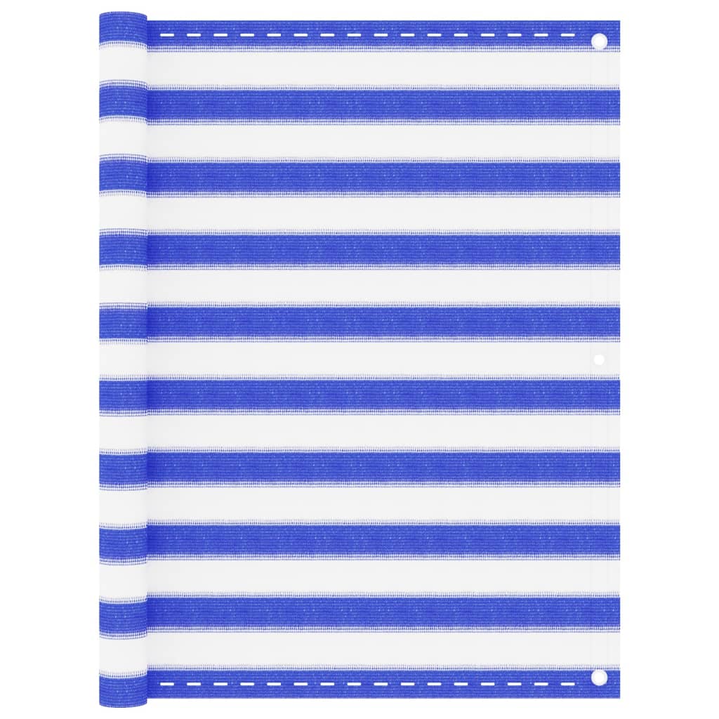 Altanafskærmning Hdpe Blå Og Hvid - 120 x 400 cm