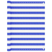 altanafskærmning 120x400 cm HDPE blå og hvid