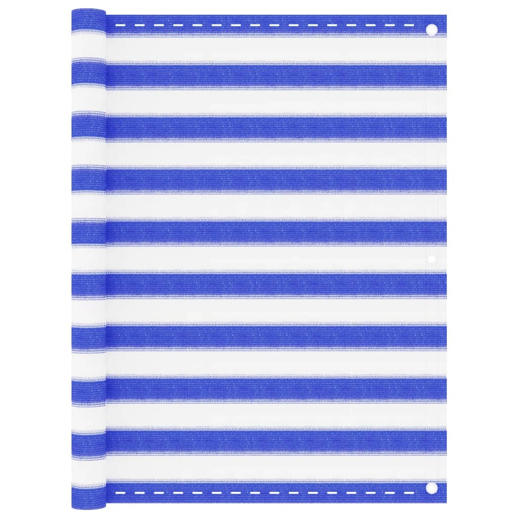 Altanafskærmning Hdpe Blå Og Hvid - 120 x 500 cm